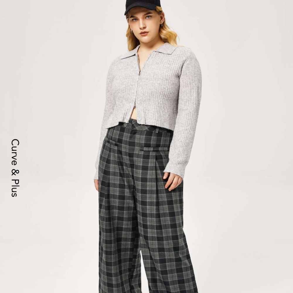 CIDER Curve Black and Gray Trousers